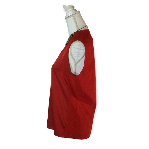 Ted Baker Womans Size 6 V Neck Sleeveless Jumper Career CasualBlouses In Red - Picture 3 of 12